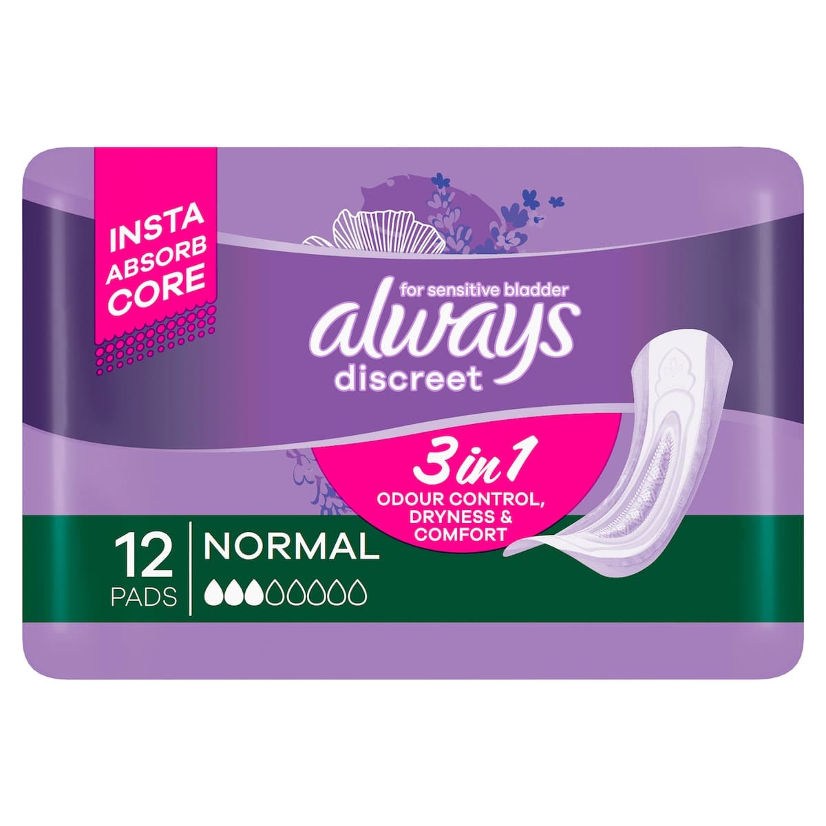 Thumbnail Always Discreet Incontinence Pads Normal 12 Pack