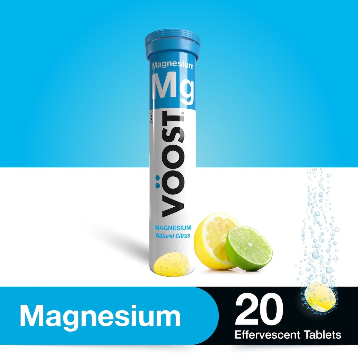 Thumbnail Voost Effervescent 200mg Magnesium Tablets Citrus Flavour 20 Pack