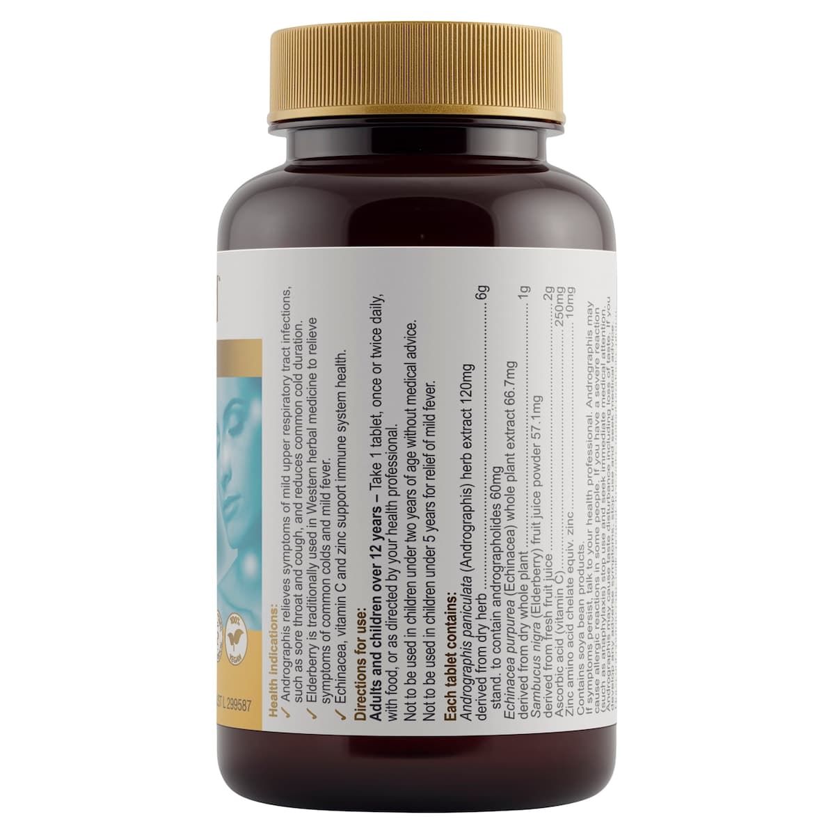 Thumbnail Herbs of Gold Cold & Flu Strike 60 Tablets
