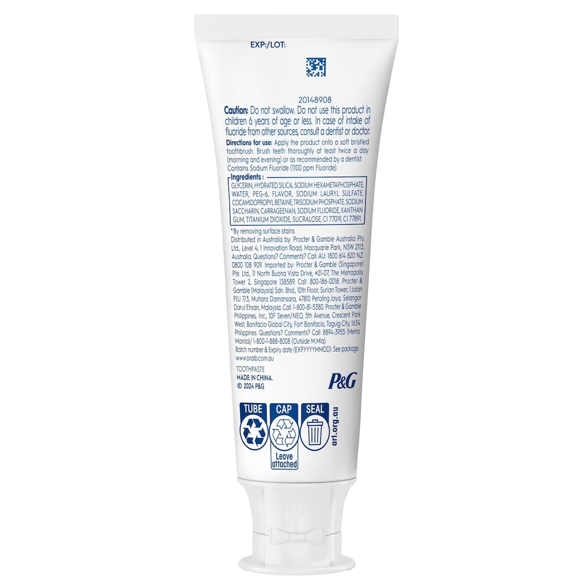 Thumbnail Oral B Toothpaste 3D White Luxe Glamorous White Paste 95g