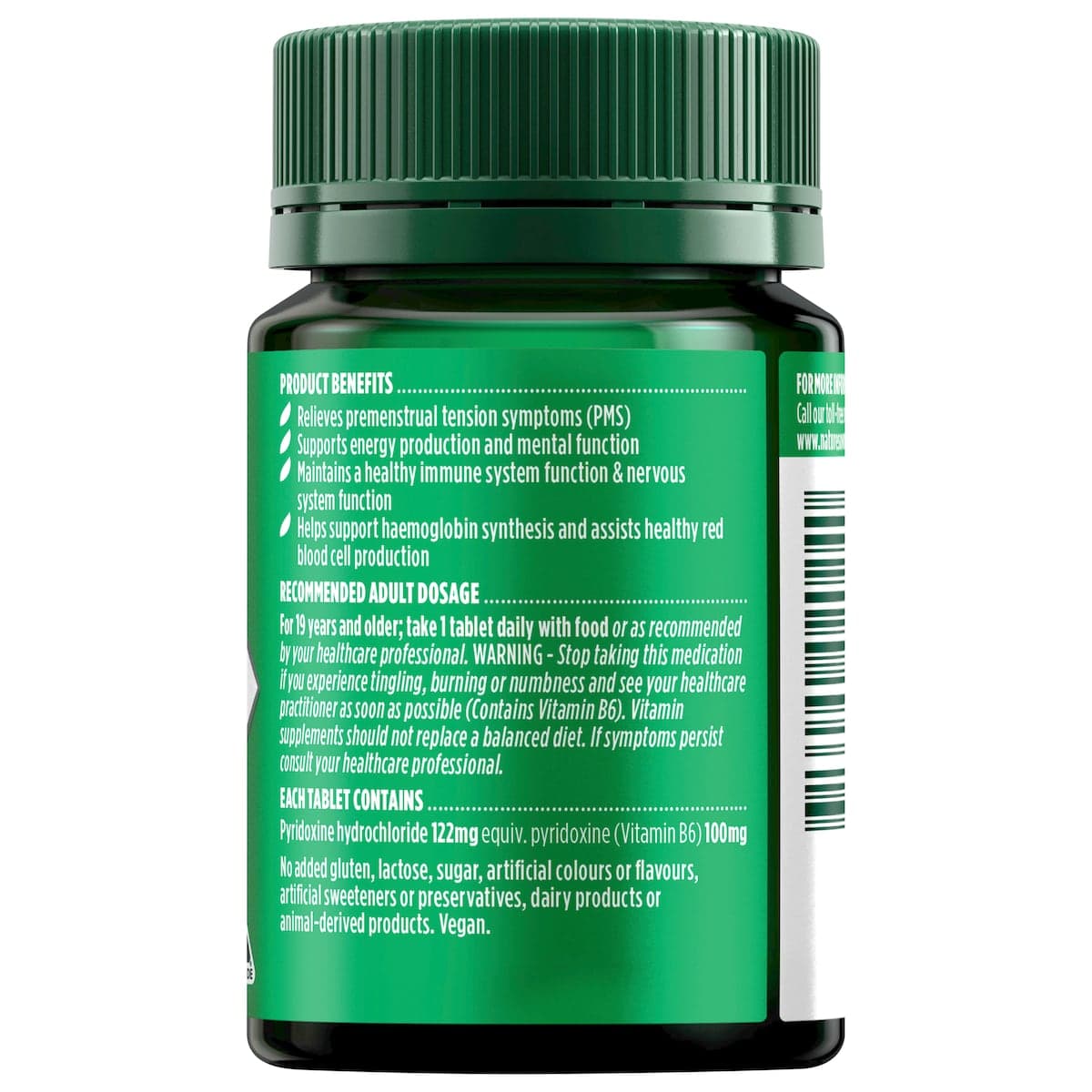 Thumbnail Nature's Own Vitamin B6 100mg 60 Tablets