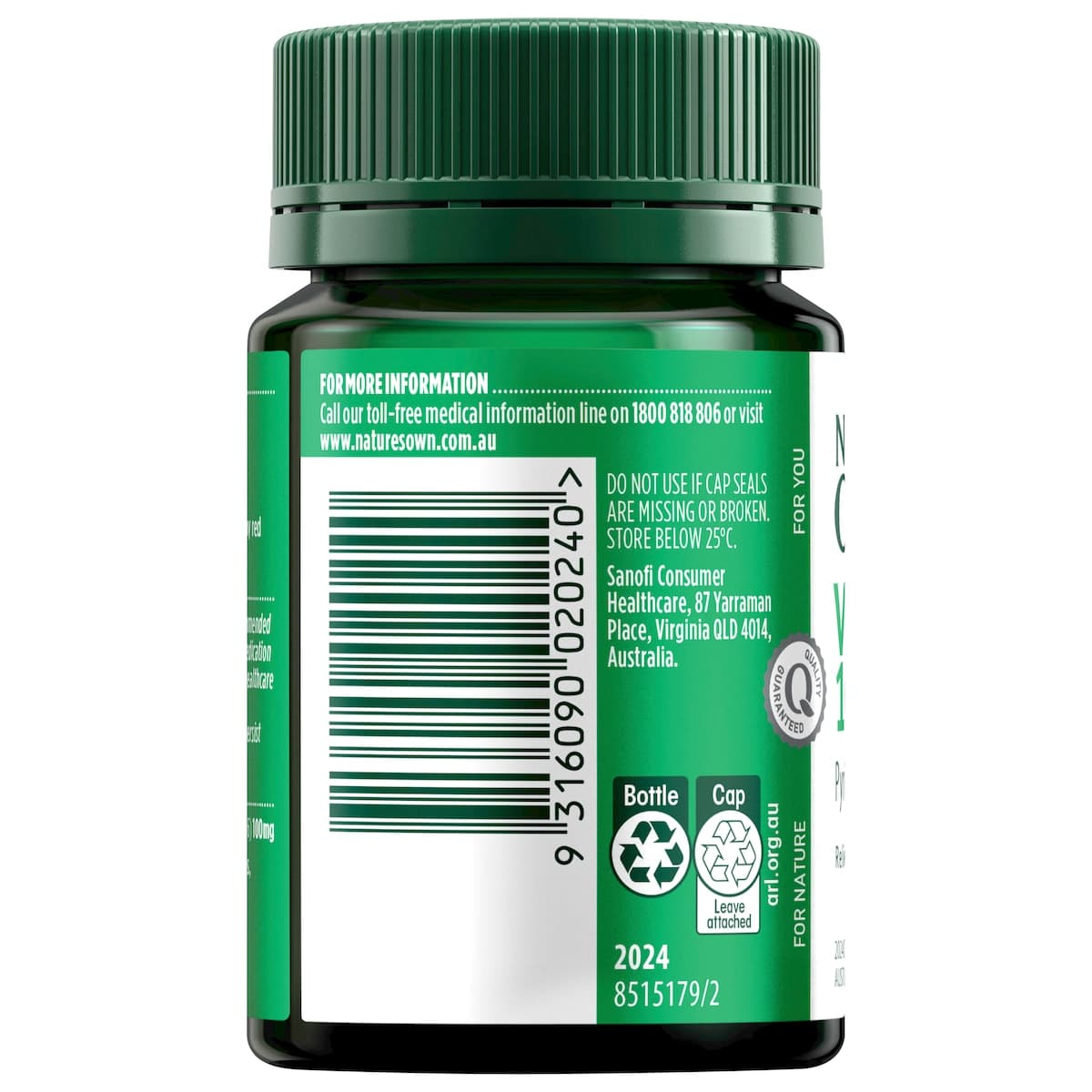 Thumbnail Nature's Own Vitamin B6 100mg 60 Tablets
