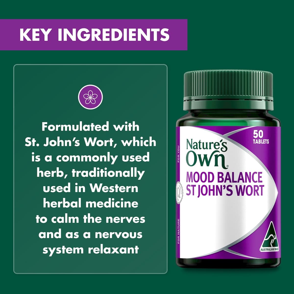 Thumbnail Nature's Own Mood Balance St John's Wort 50 Tablets