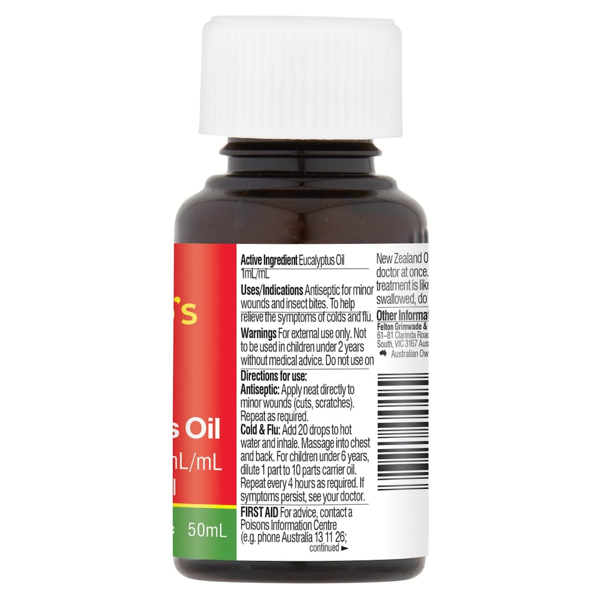 Thumbnail Bosisto's Eucalyptus Oil 50ml