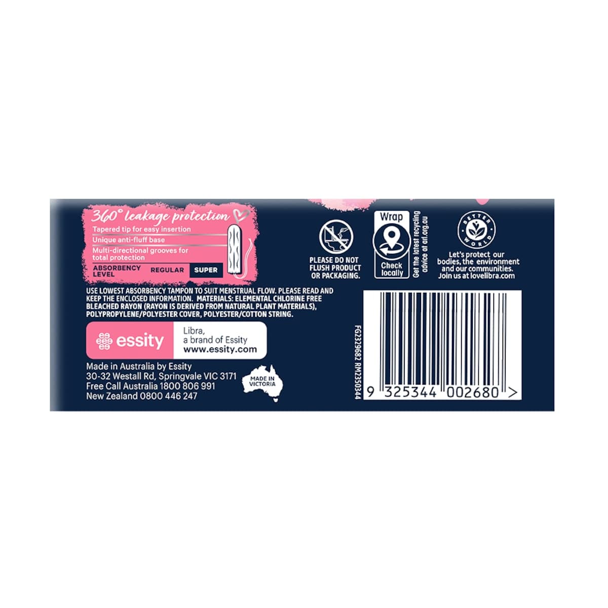 Thumbnail Libra Body Fit Tampons Super 16 Pack