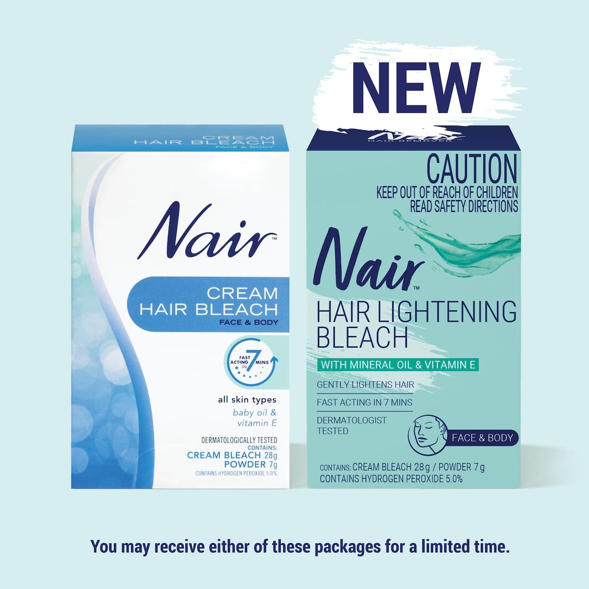 Thumbnail Nair Cream Hair Bleach for Face & Body 28g + Powder 7g
