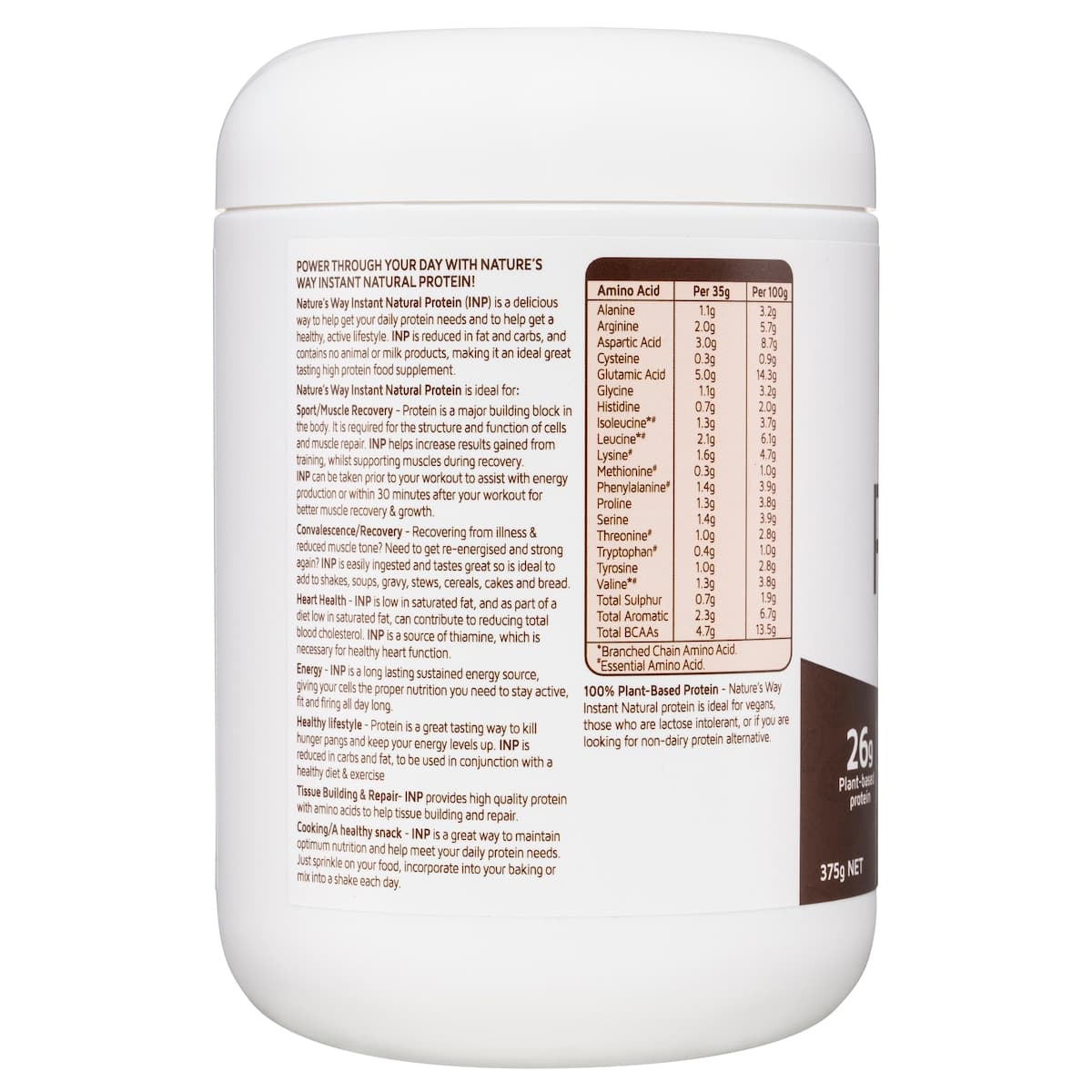 Thumbnail Nature's Way Instant Natural Plant Based Protein Chocolate 375g