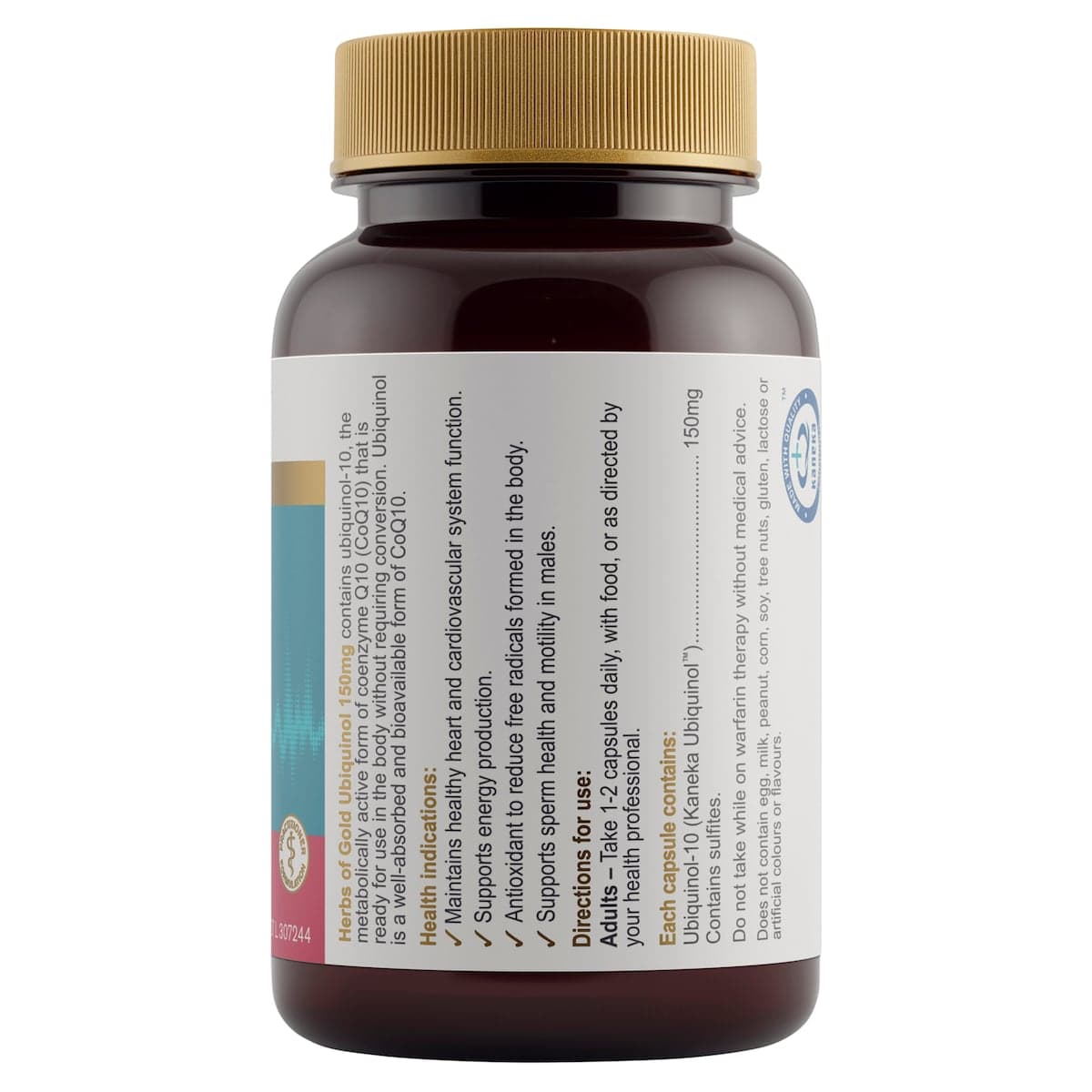 Thumbnail Herbs of Gold Ubiquinol 150mg 30 Capsules