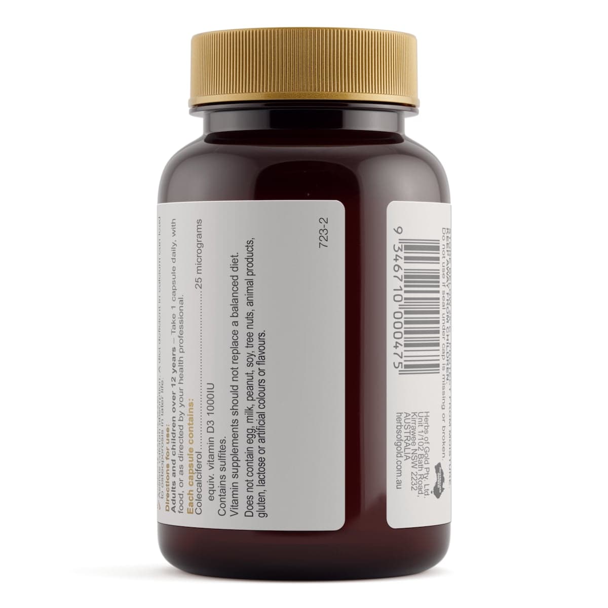 Thumbnail Herbs of Gold Vitamin D3 1000 120 Capsules