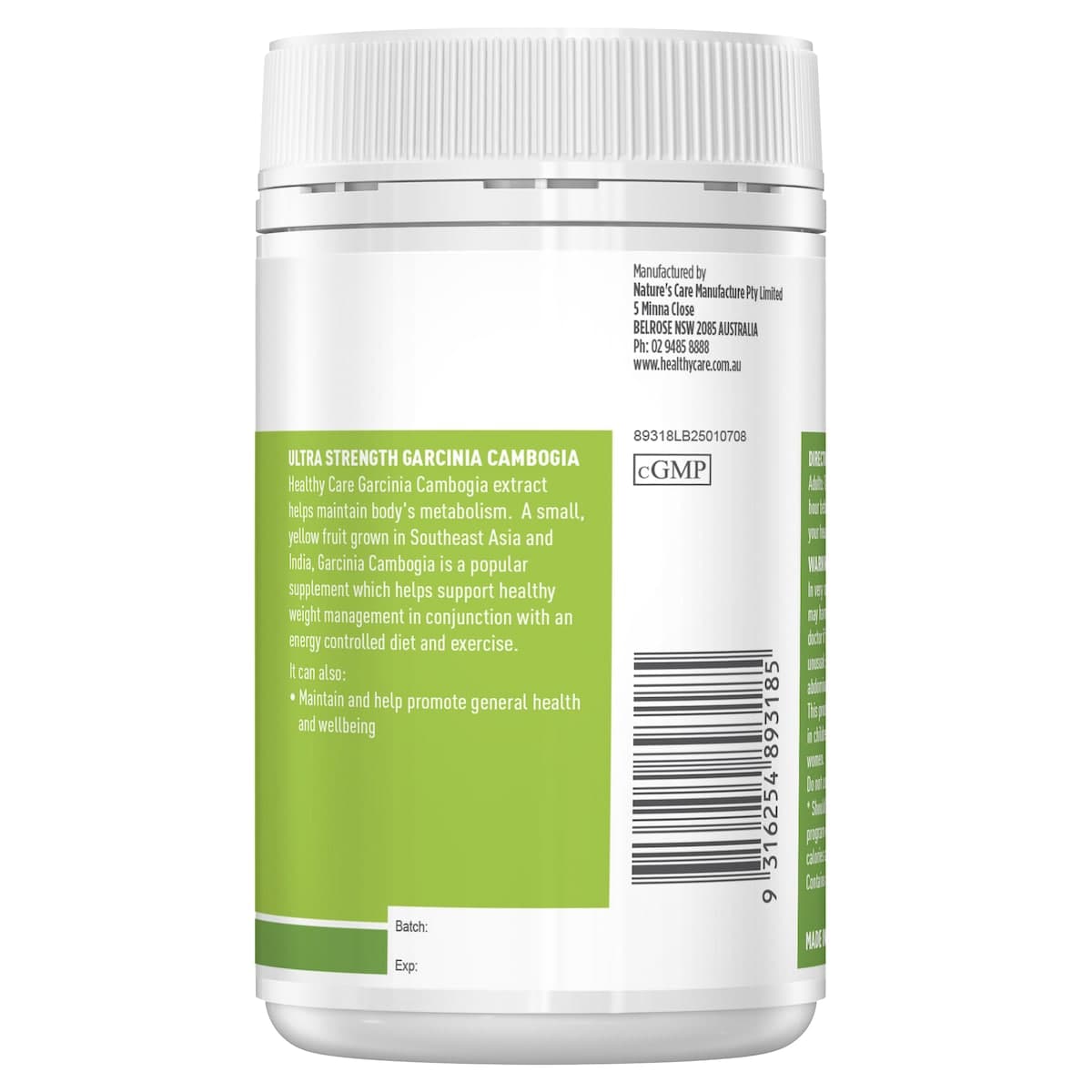 Thumbnail Healthy Care Ultra Strength Garcinia Cambogia 100 Capsules