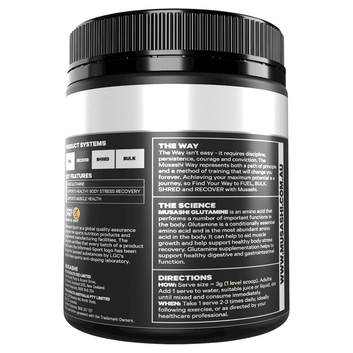 Thumbnail Musashi Glutamine Unflavoured 350g