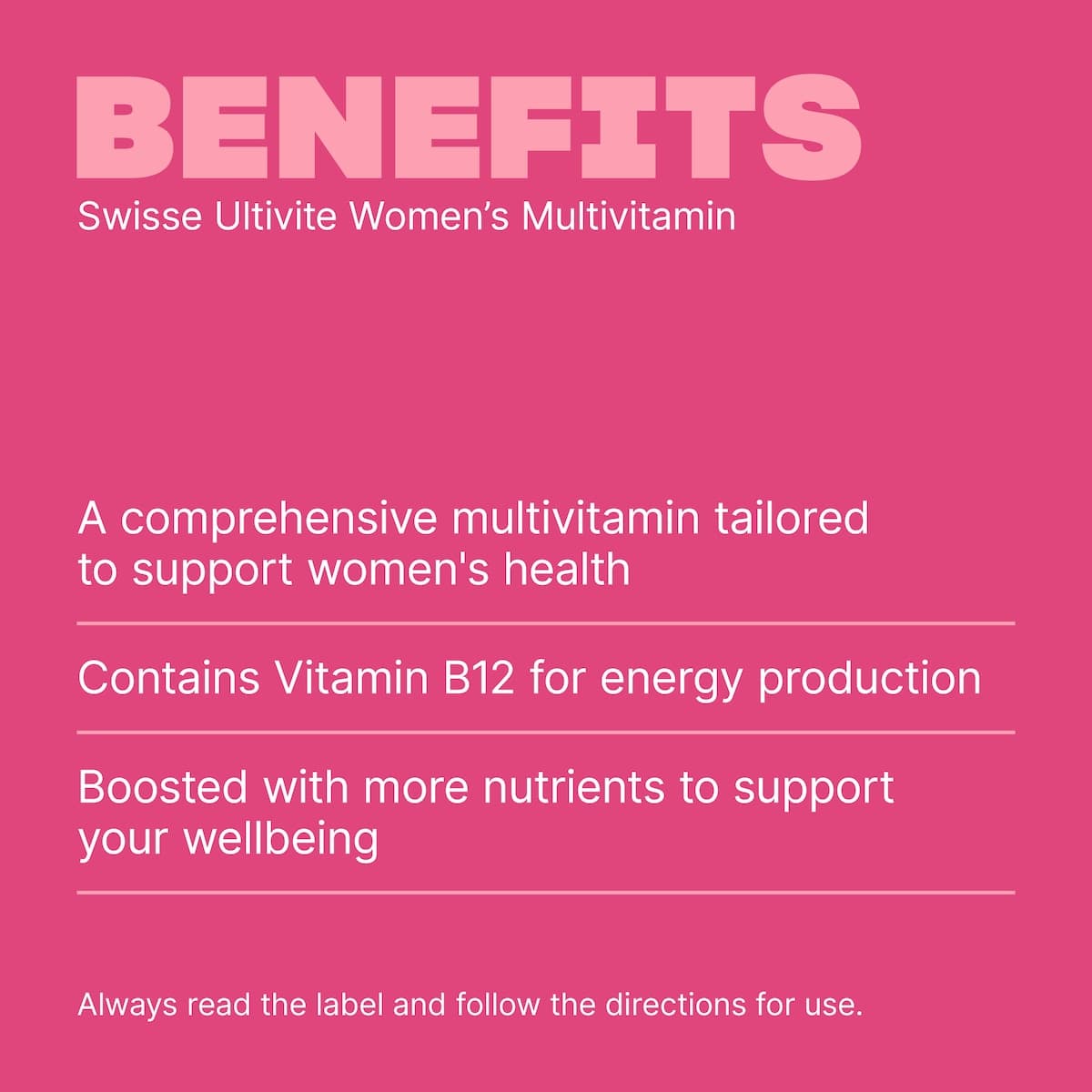 Thumbnail Swisse Ultivite Womens Multivitamin 60 Tablets (Improved Formula)