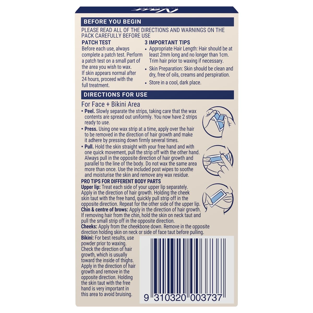 Thumbnail Nair Natural Mini Wax Strips 20 Pack