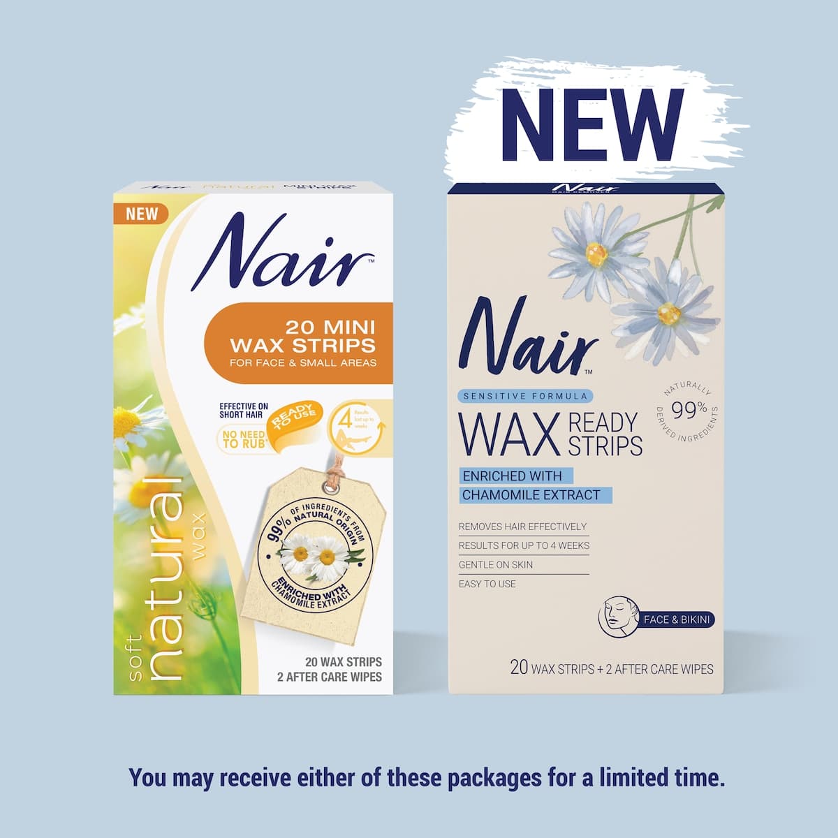 Thumbnail Nair Natural Mini Wax Strips 20 Pack