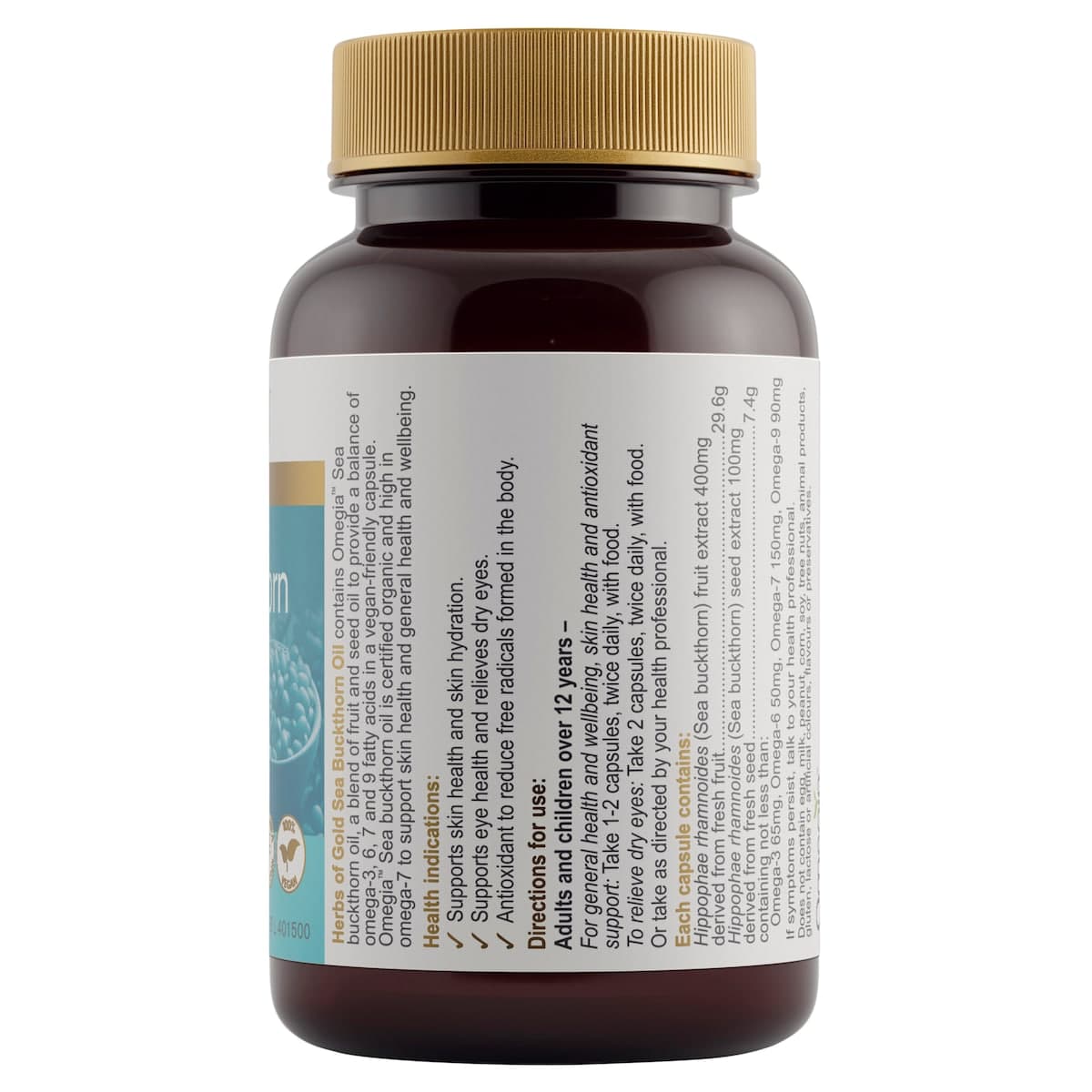 Thumbnail Herbs of Gold Sea Buckthorn Oil 60 Capsules