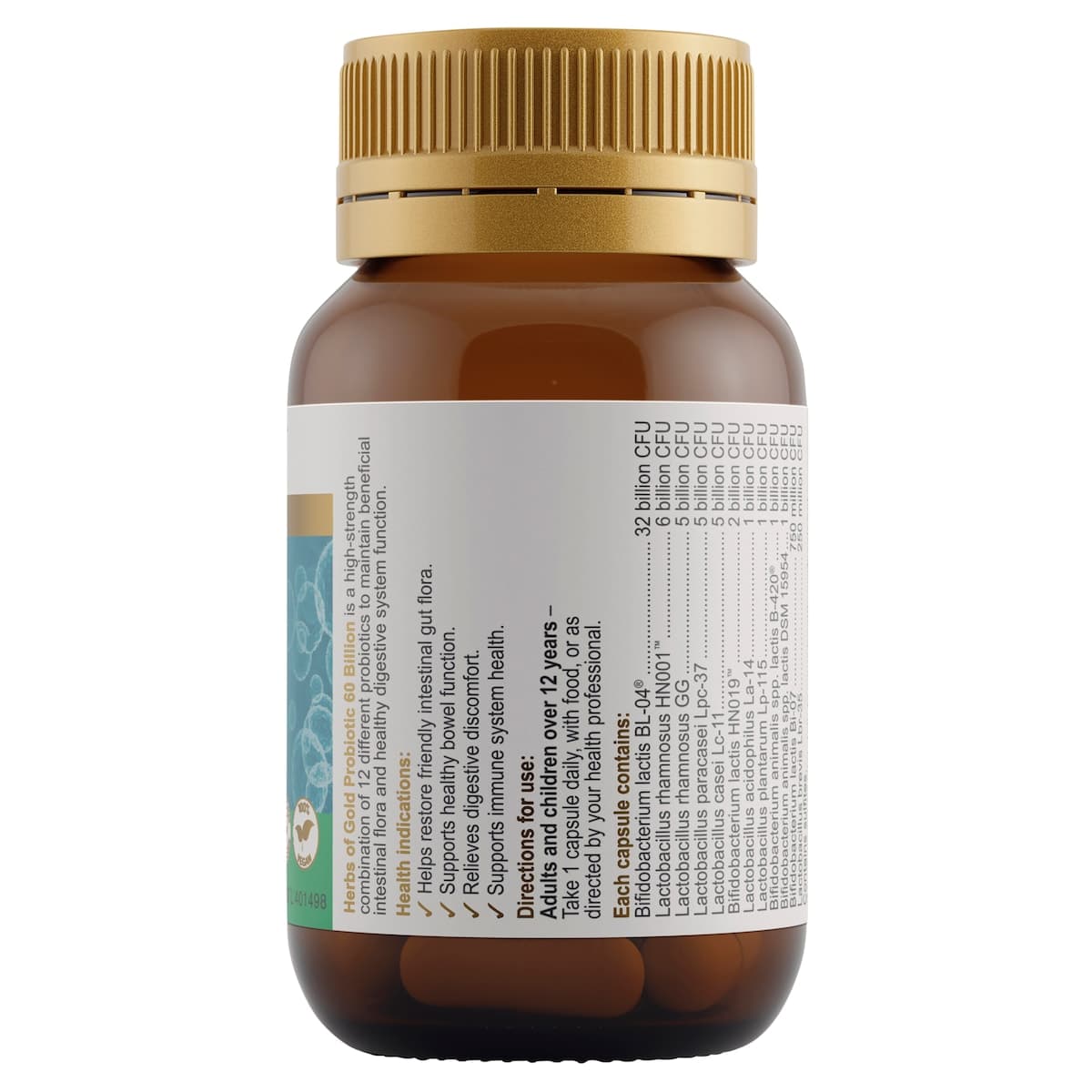 Thumbnail Herbs of Gold Probiotic 60 Billion 30 Capsules