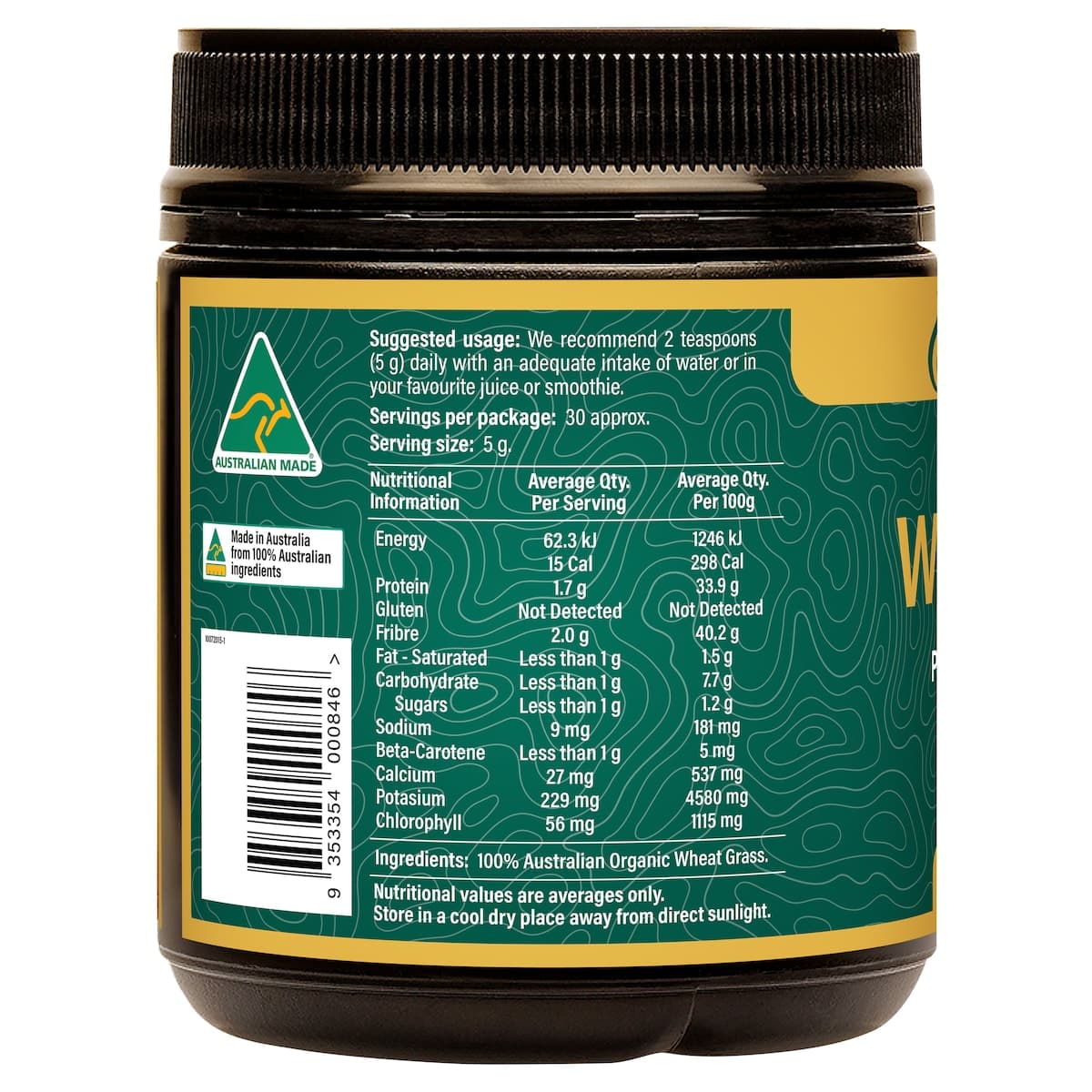 Thumbnail BioGenesis Australian Organic Wheat Grass Powder 150g