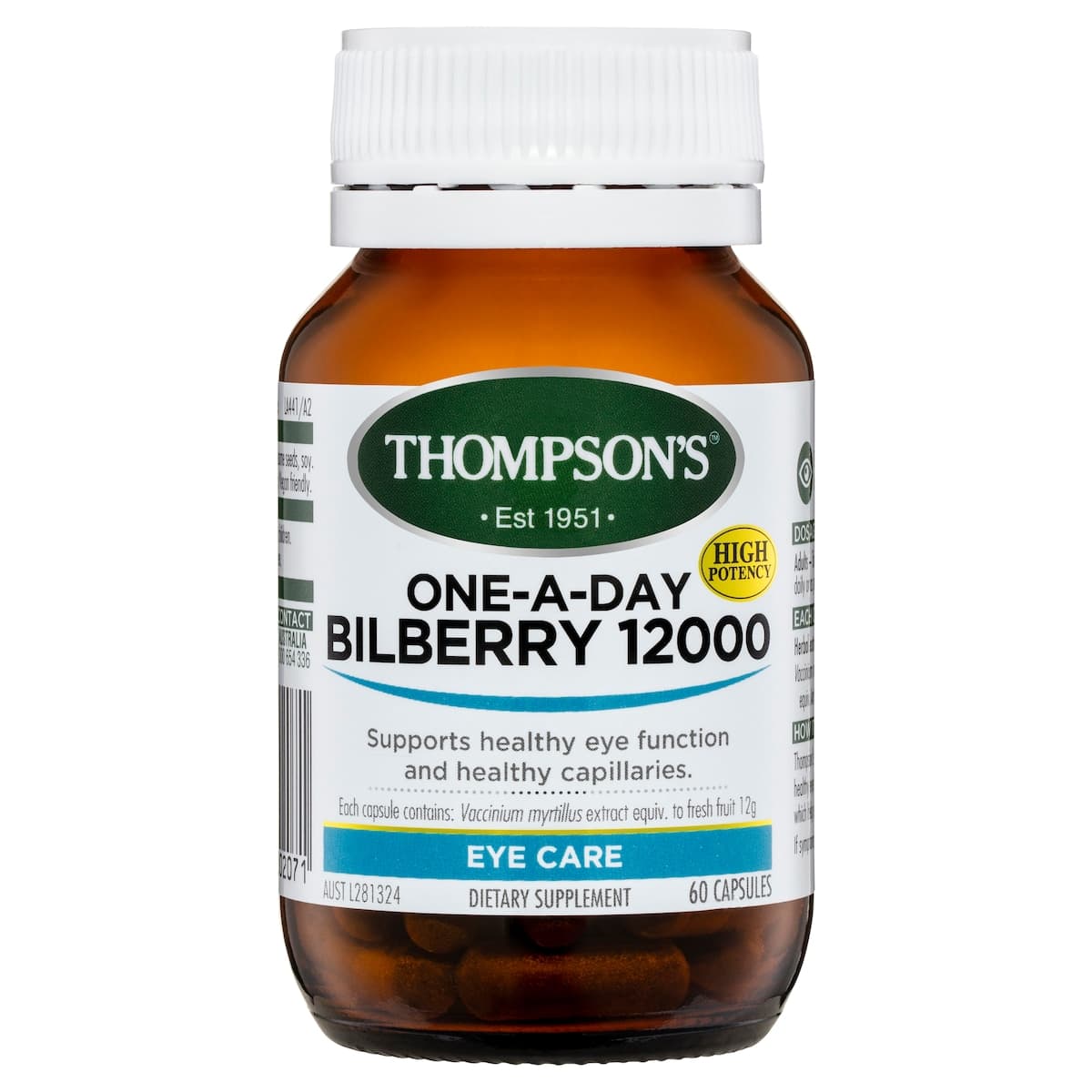 Thumbnail Thompsons One a Day Bilberry 12000mg 60 Capsules