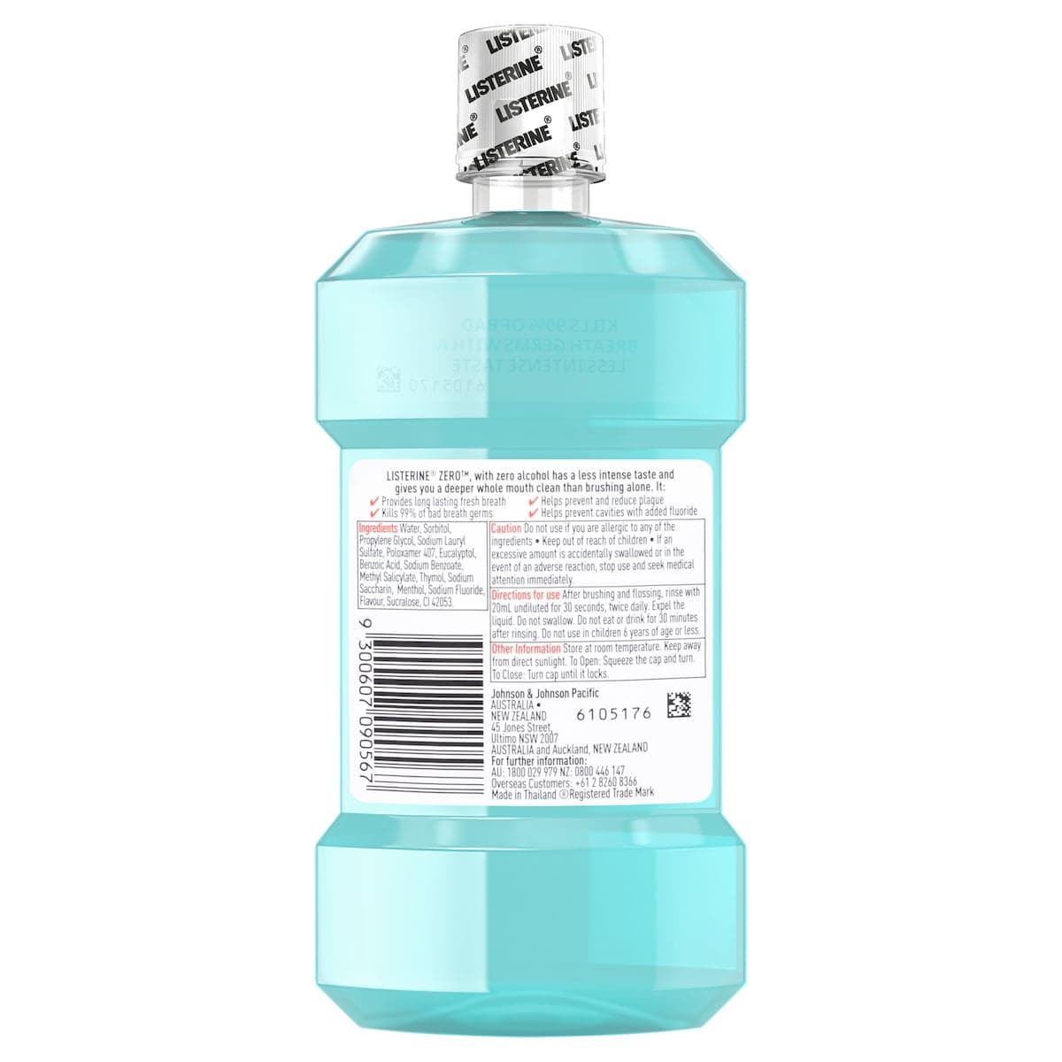 Thumbnail Listerine Zero Alcohol Antibacterial Mouthwash 250ml