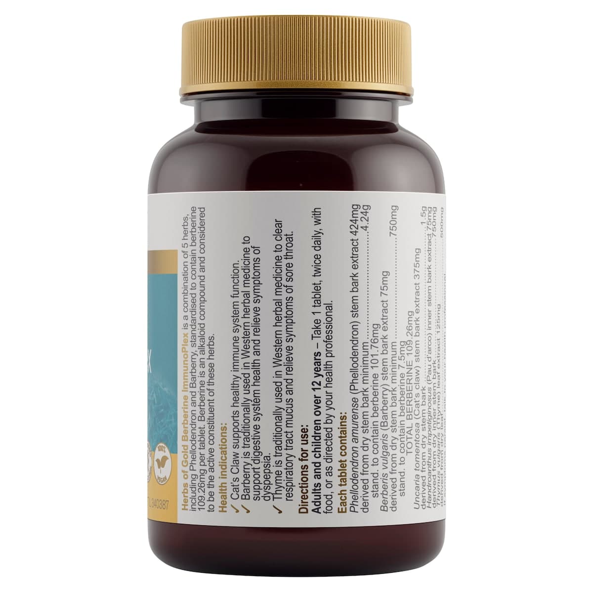 Thumbnail Herbs of Gold Berberine ImmunoPlex 30 Tablets