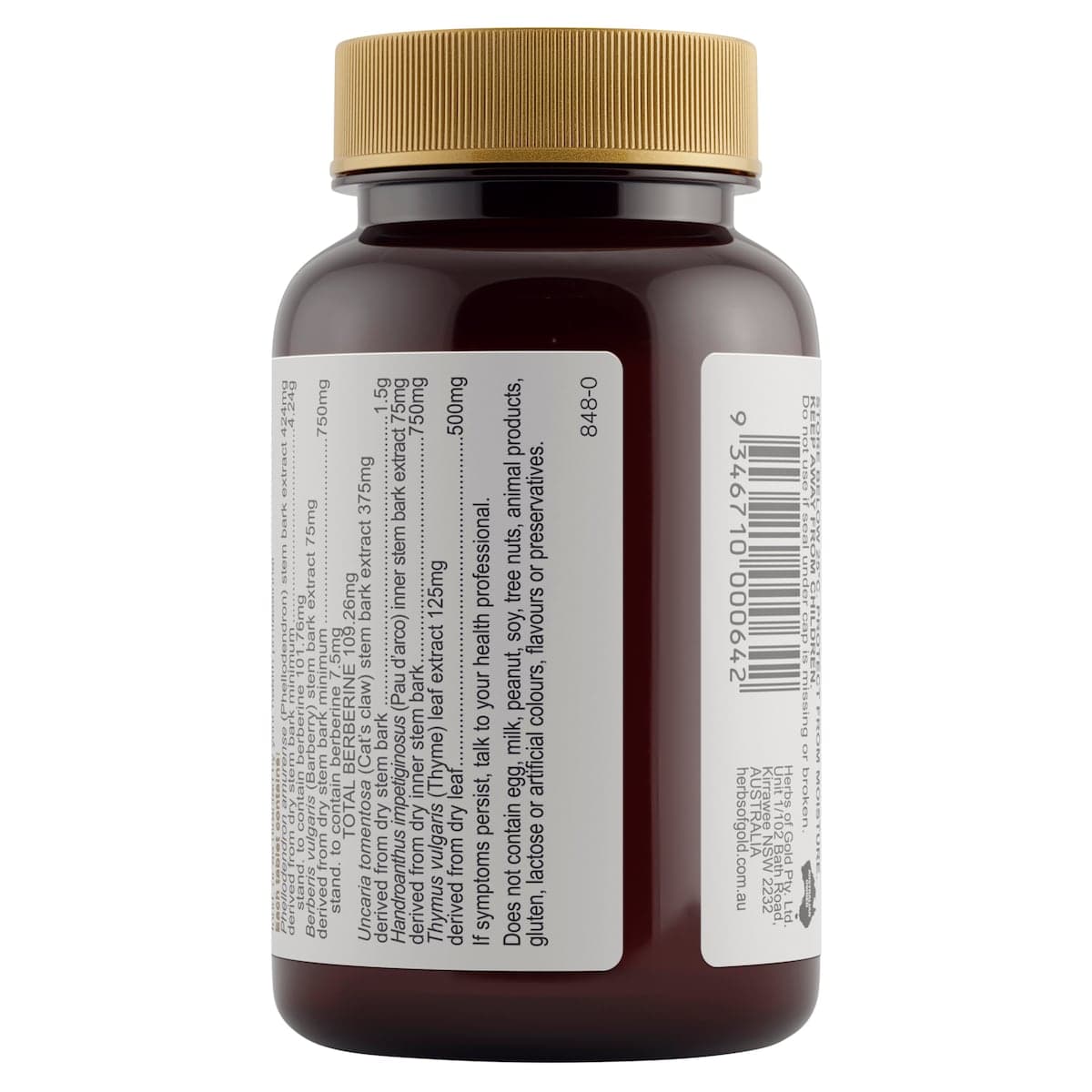 Thumbnail Herbs of Gold Berberine ImmunoPlex 30 Tablets