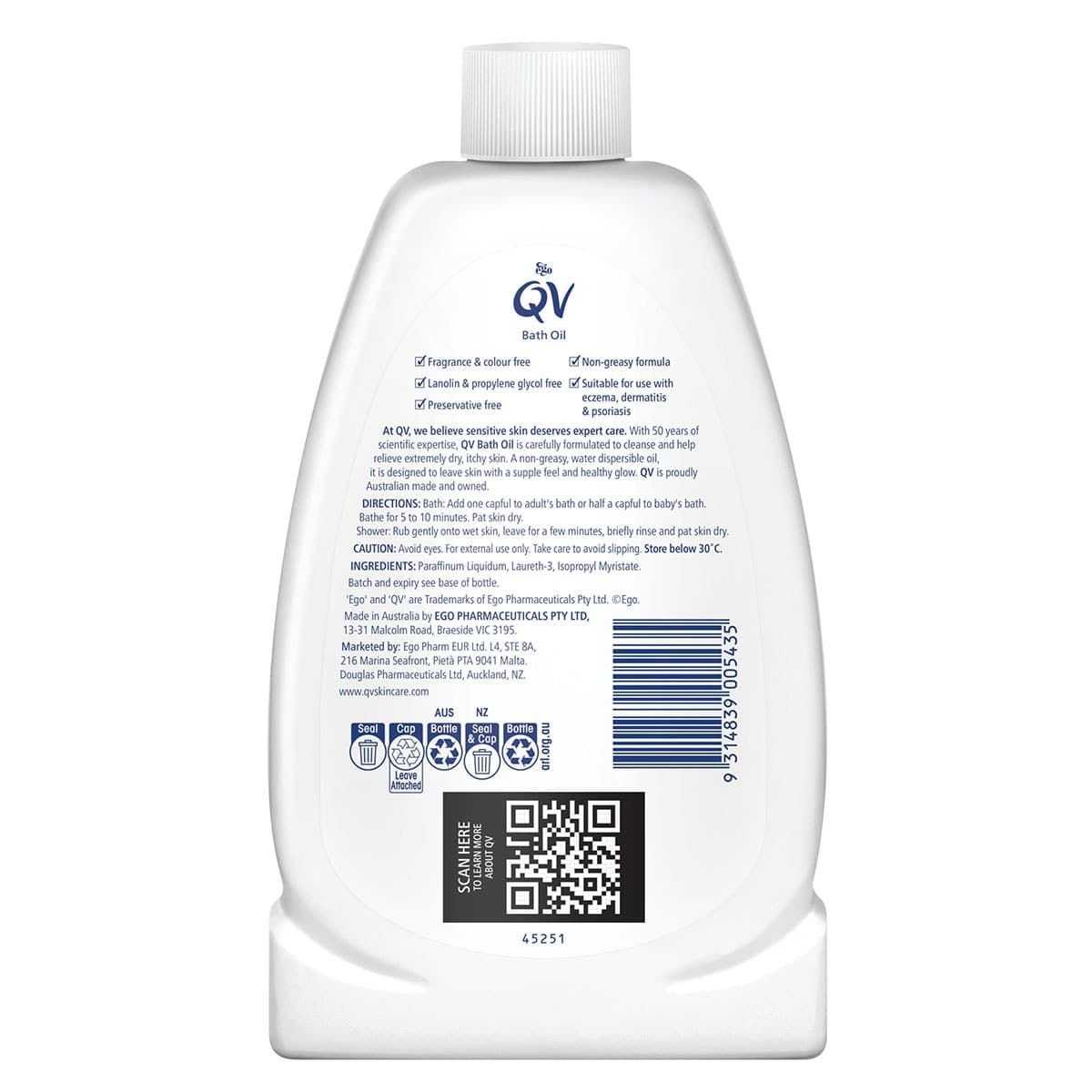 Thumbnail Ego QV Bath Oil 500ml