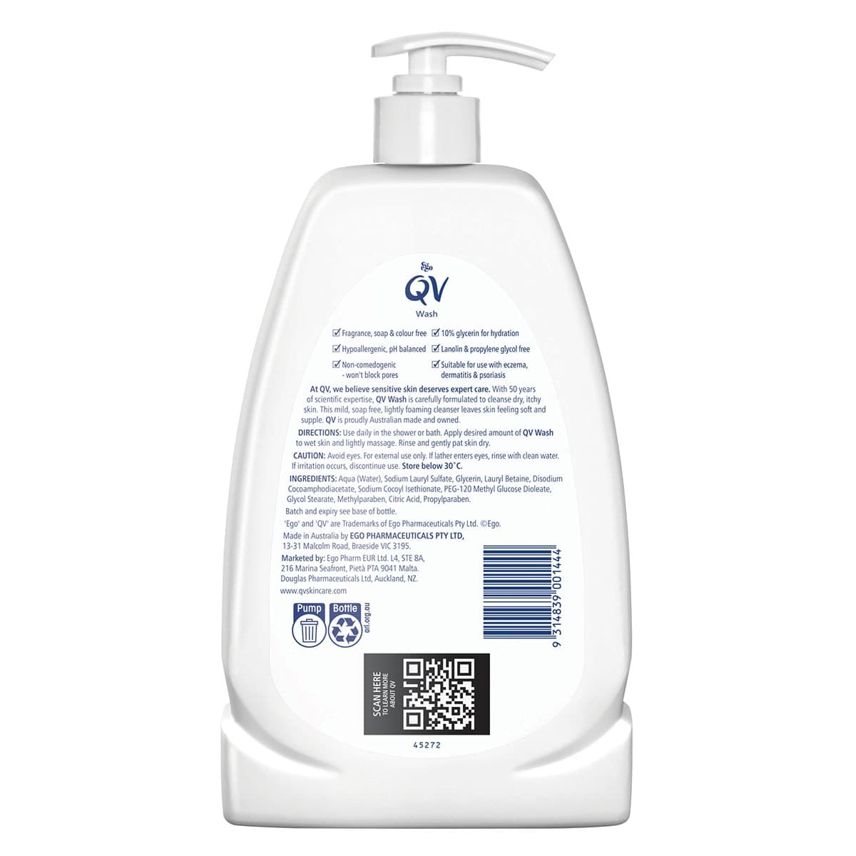 Thumbnail Ego QV Body Wash 1 Litre