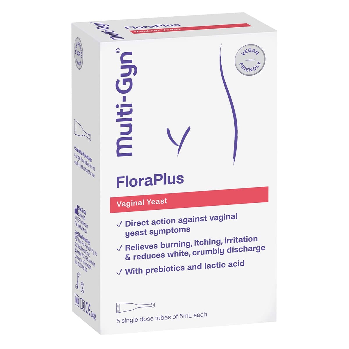 Thumbnail Multi-Gyn Flora Plus Tubes For Vaginal Yeast 5 x 5ml