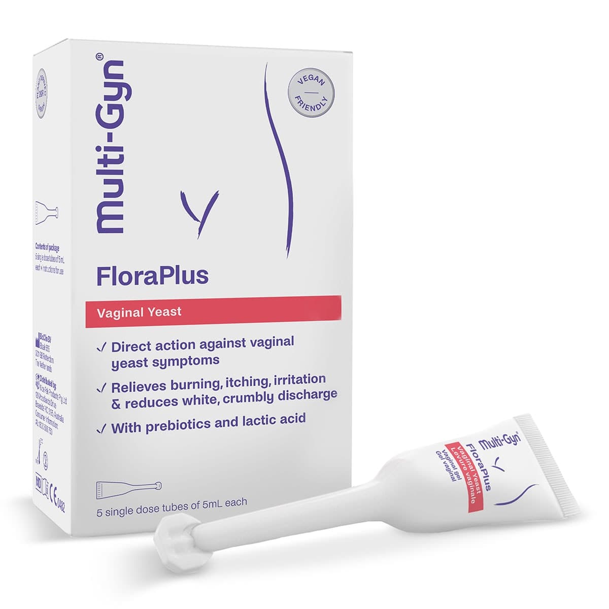 Thumbnail Multi-Gyn Flora Plus Tubes For Vaginal Yeast 5 x 5ml