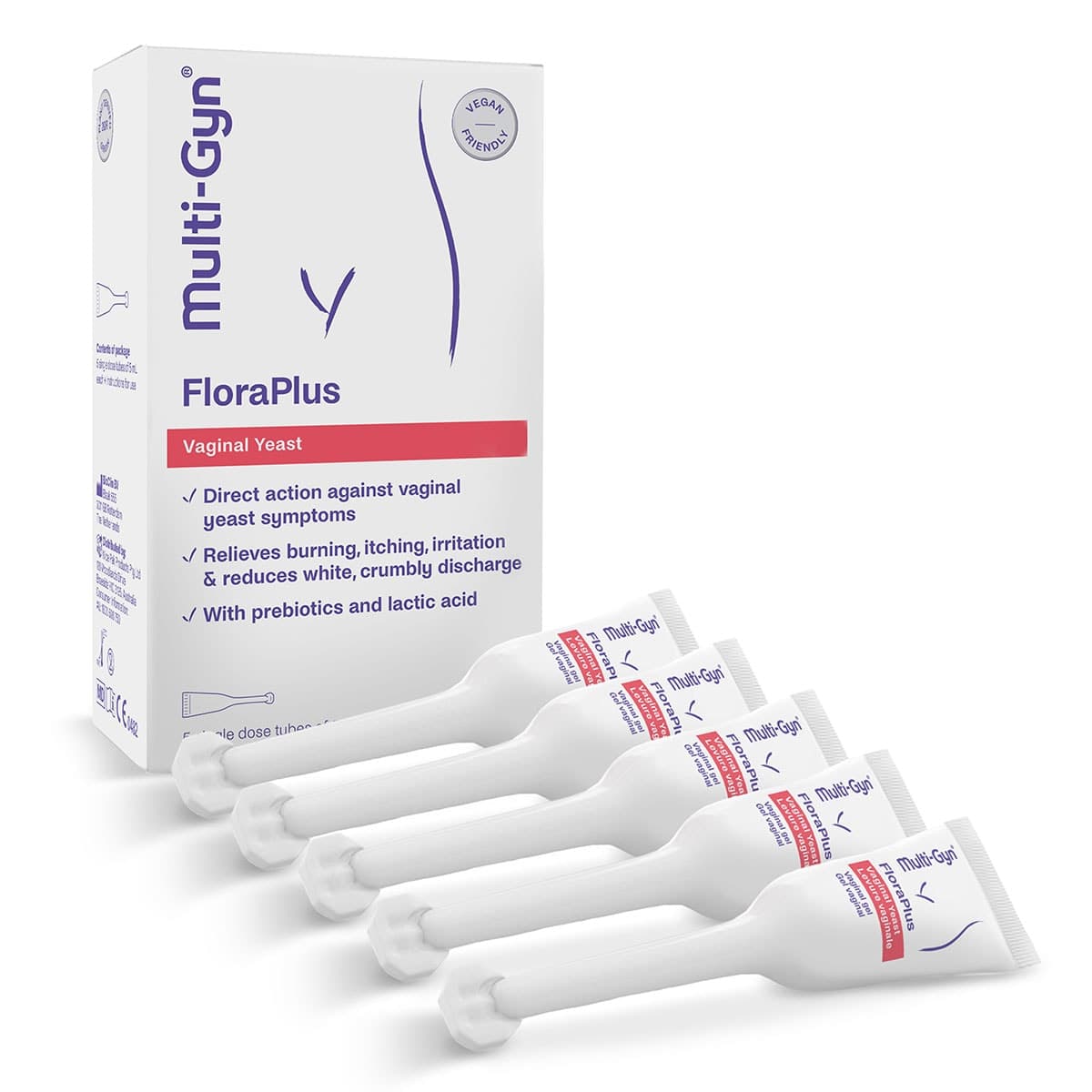Thumbnail Multi-Gyn Flora Plus Tubes For Vaginal Yeast 5 x 5ml