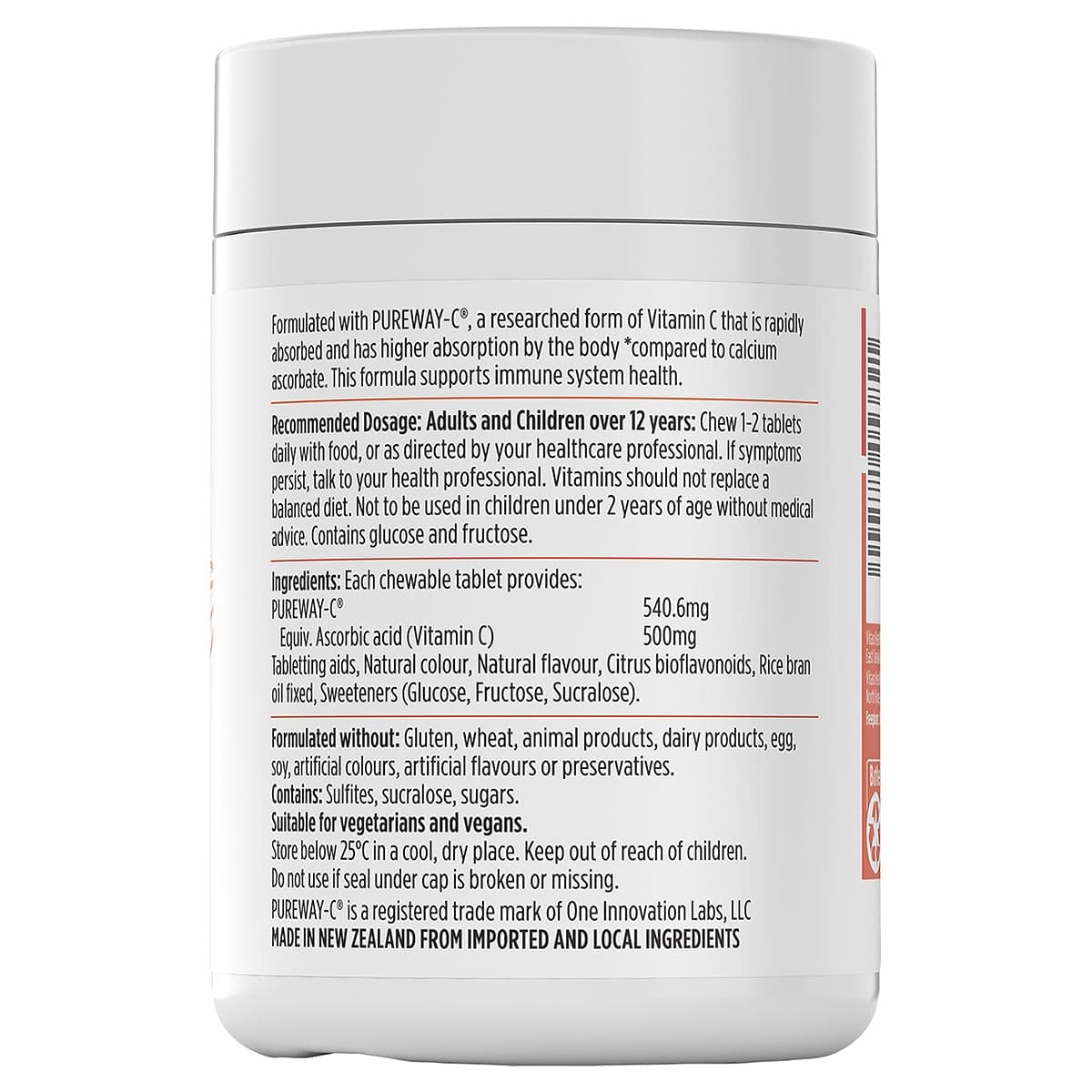 Thumbnail Nutra-Life Rapid-C 500mg Chewables 120 Tablets