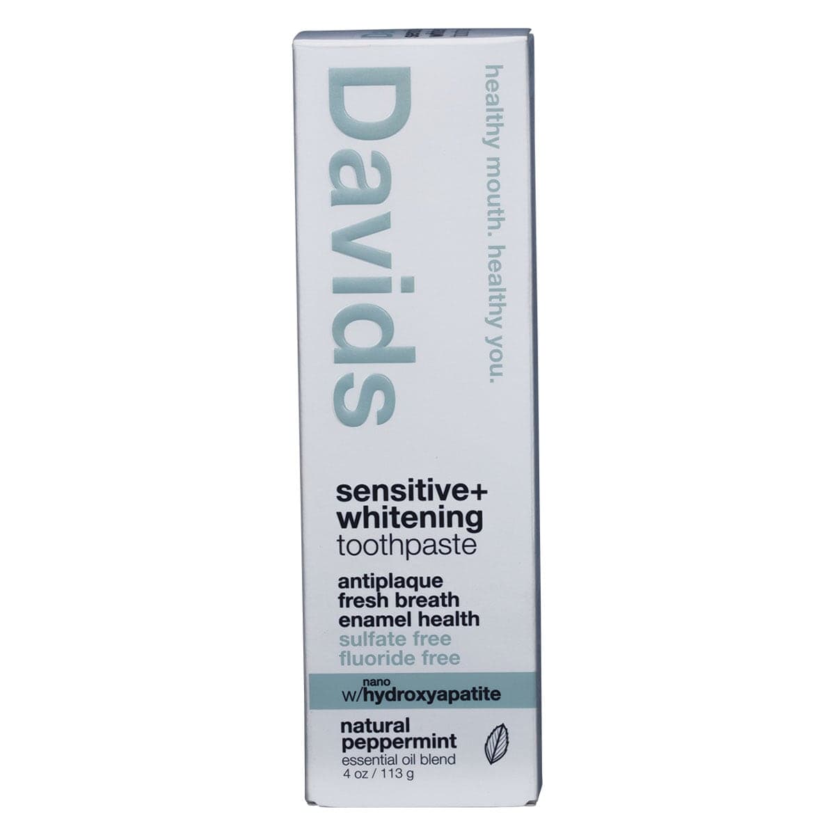 Thumbnail Davids Sensitive + Whitening Toothpaste With HA Peppermint 113g