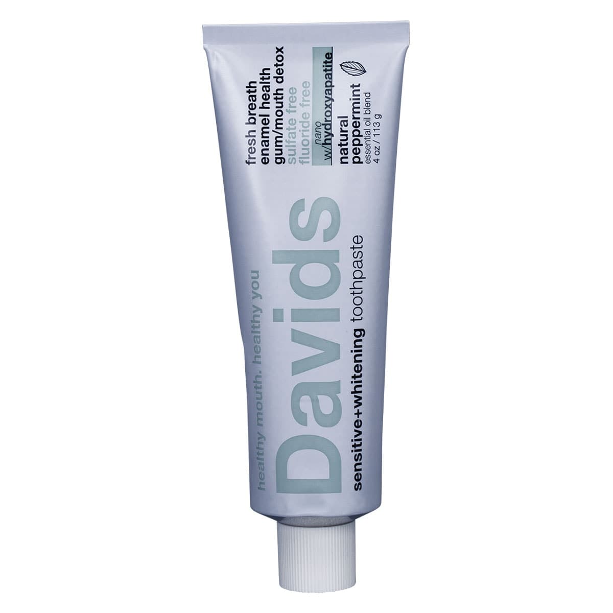 Thumbnail Davids Sensitive + Whitening Toothpaste With HA Peppermint 113g