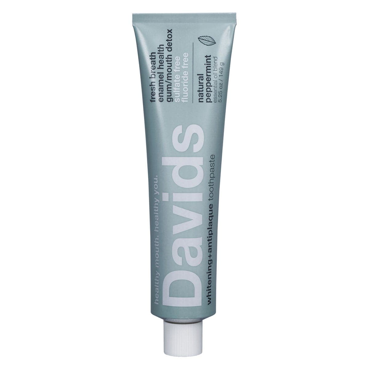 Thumbnail Davids Whitening + Antiplaque Toothpaste Peppermint 149g