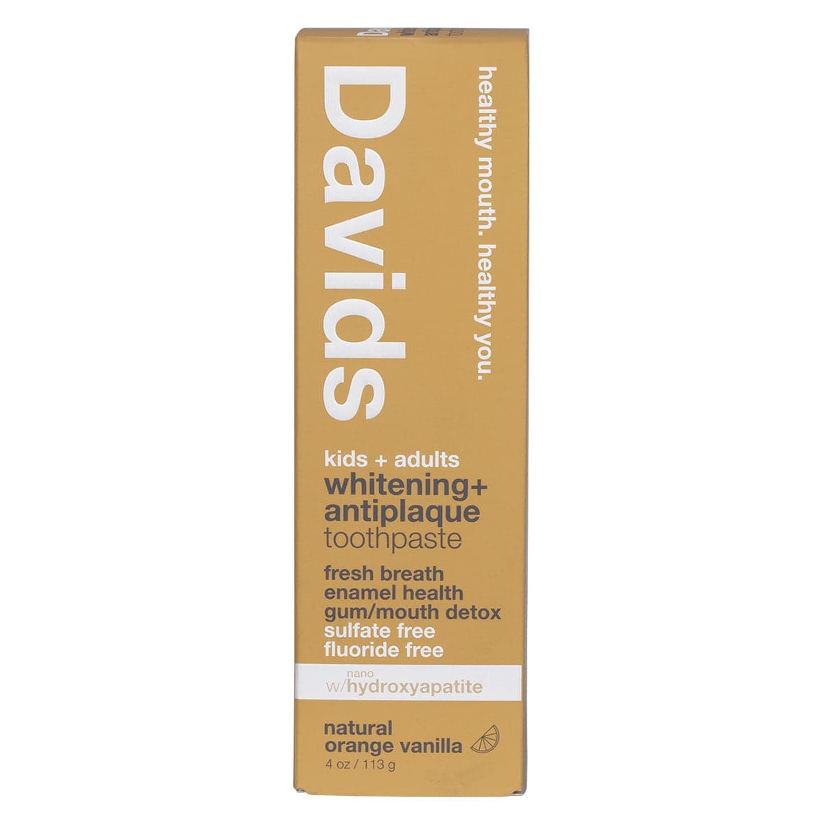 Thumbnail Davids Whitening + Antiplaque Toothpaste With HA Orange Vanilla 113g