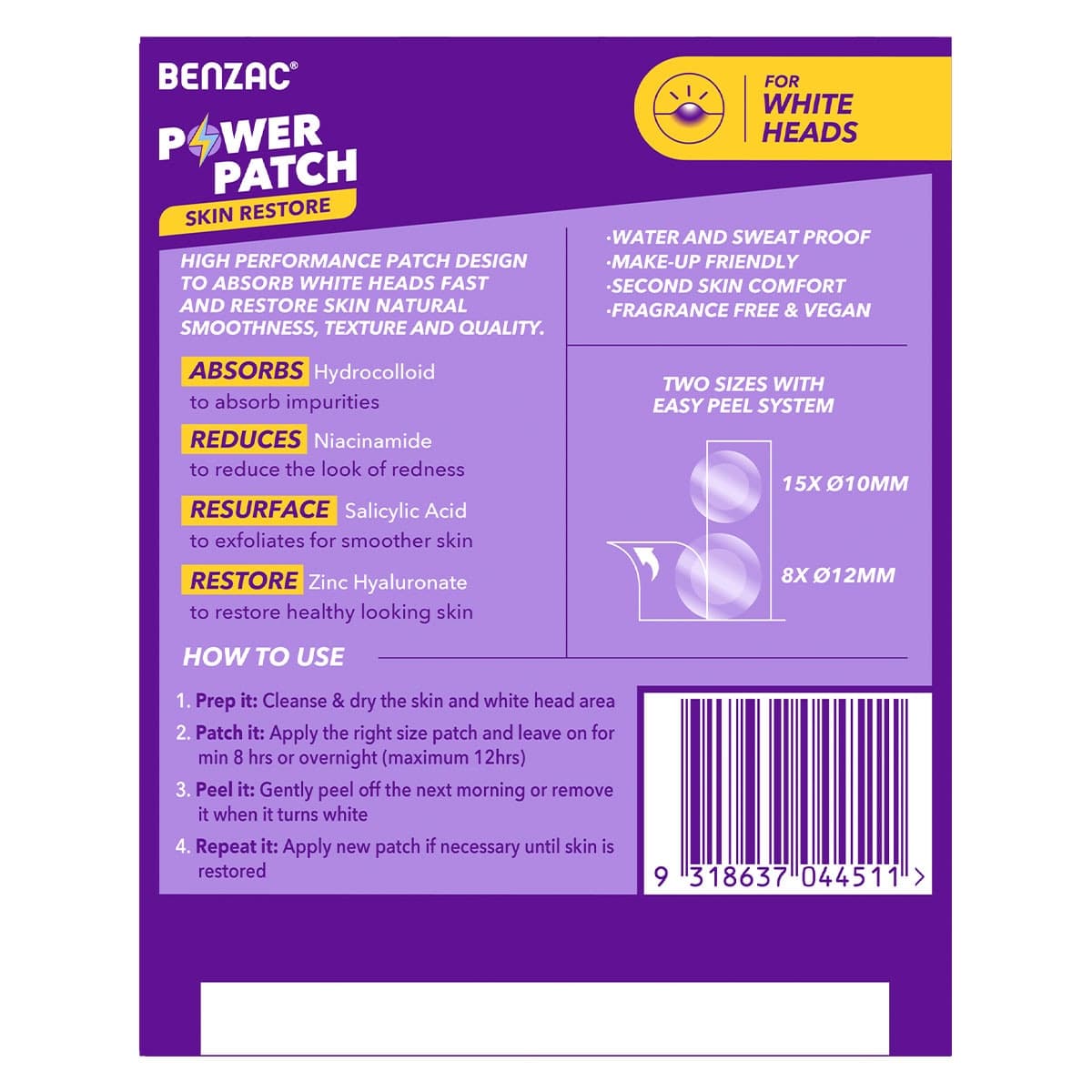 Thumbnail Benzac Power Patches Skin Restore 23 Pack