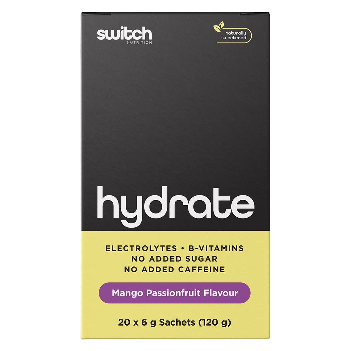 Thumbnail Switch Nutrition Hydrate Electrolytes Mango Passionfruit 20 x 6g Sachets
