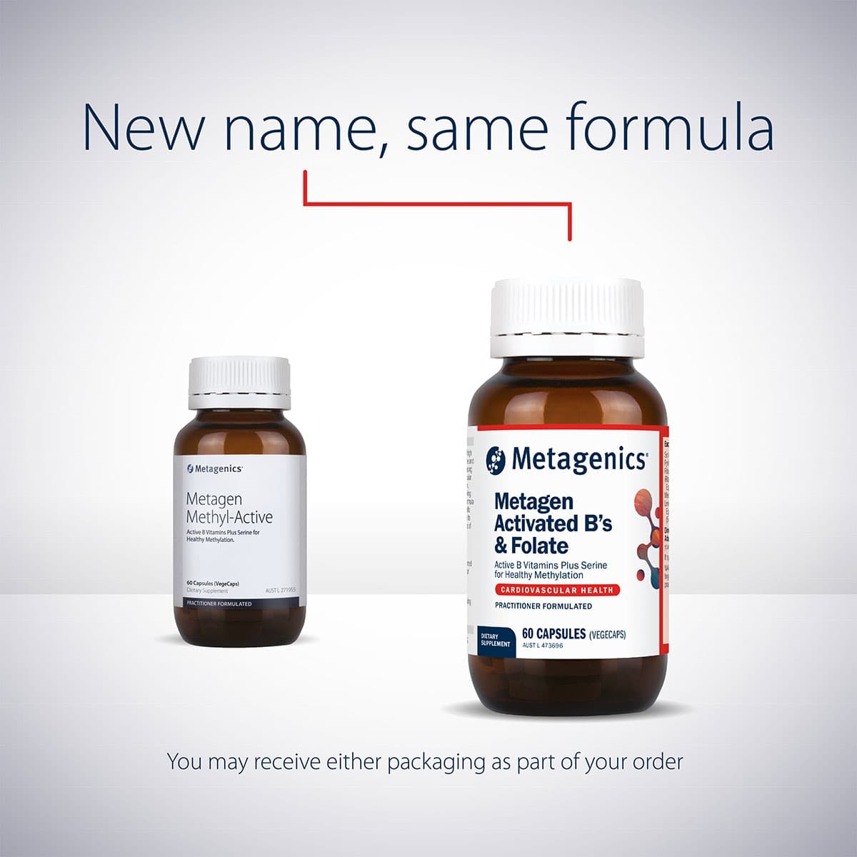 Thumbnail Metagenics Metagen Activated B's & Folate 60 Capsules