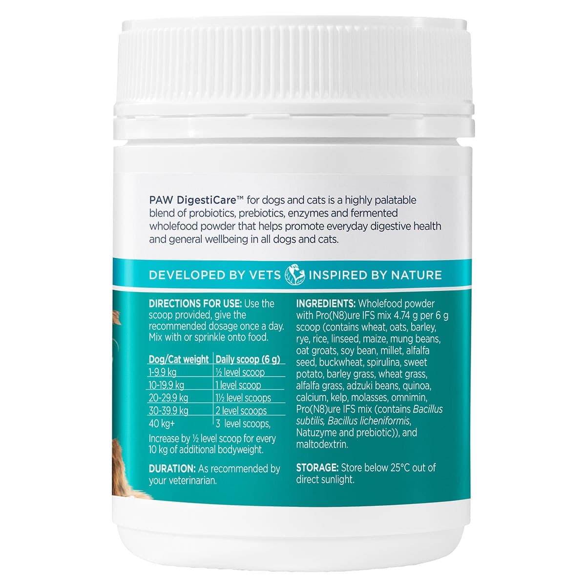 Thumbnail Blackmores PAW Digesticare Probiotic Powder for Dogs and Cats 143g