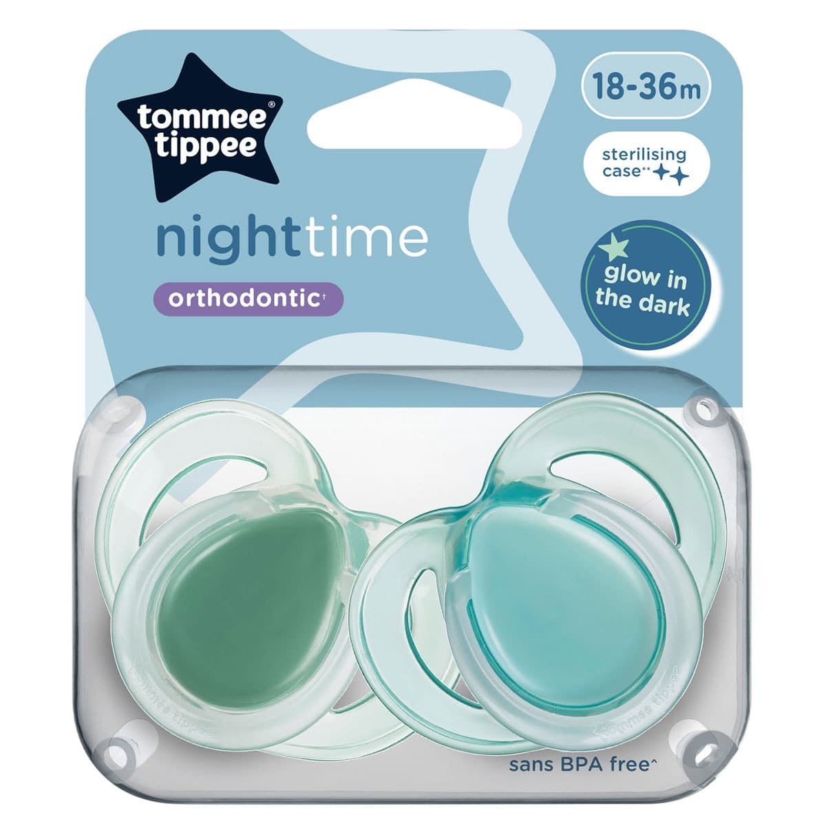 Thumbnail Tommee Tippee Night Time 18-36 Months 2 Pack Assorted Colours