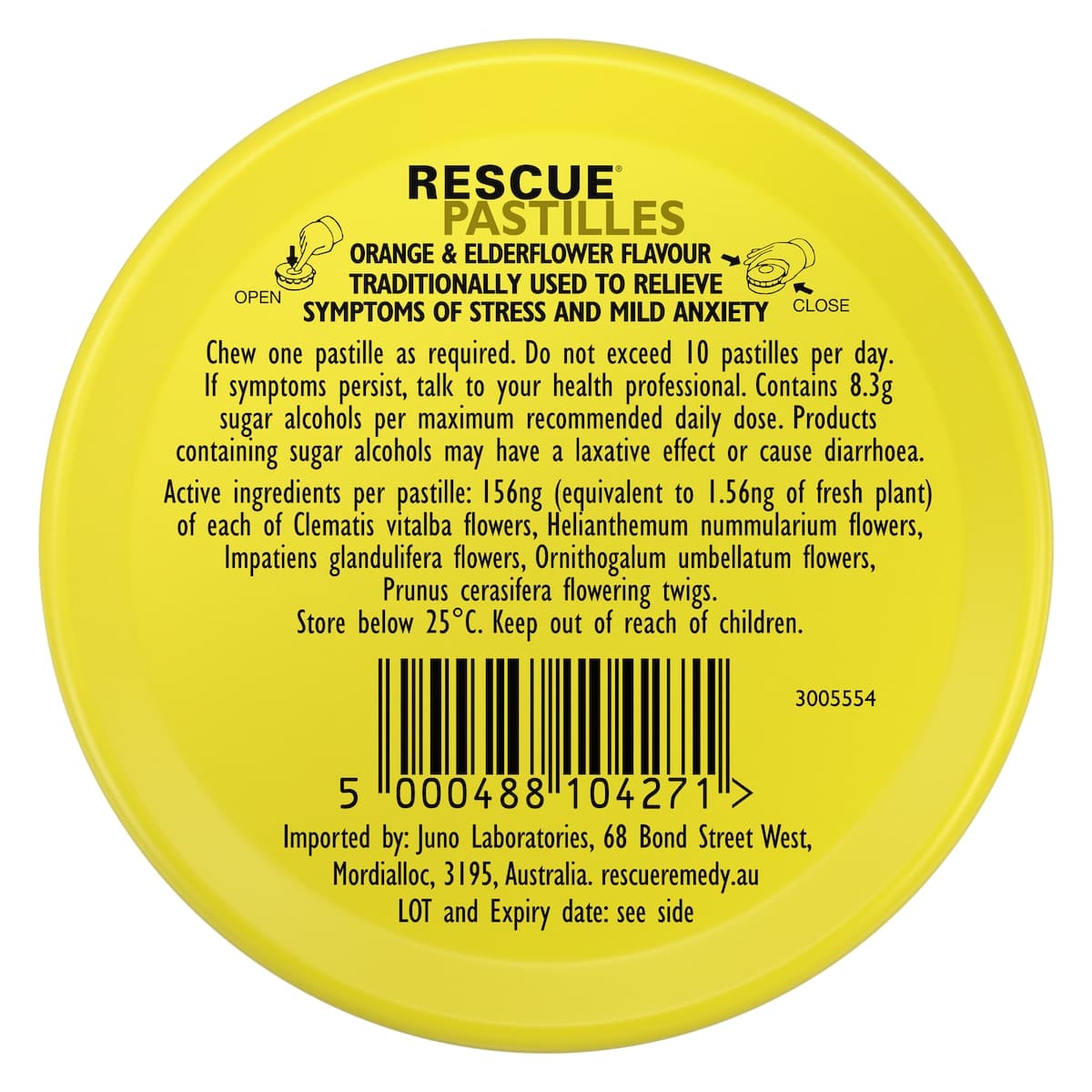 Thumbnail Bach Rescue Remedy Orange and Elderflower Pastilles 50g