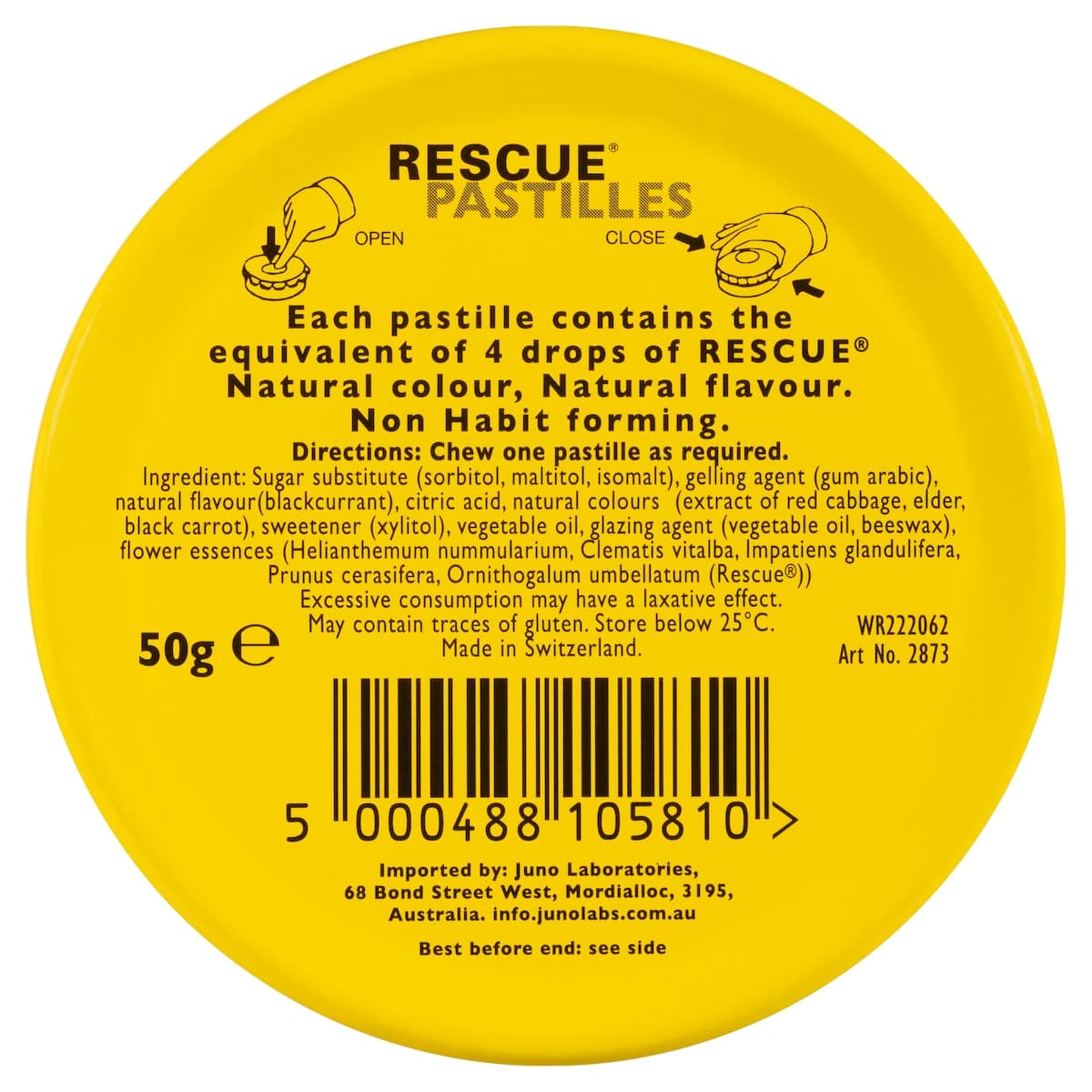 Thumbnail Bach Rescue Remedy Blackcurrant Pastilles 50g