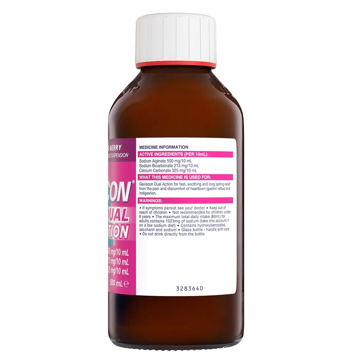 Thumbnail Gaviscon Dual Action Liquid Mixed Berry 500ml