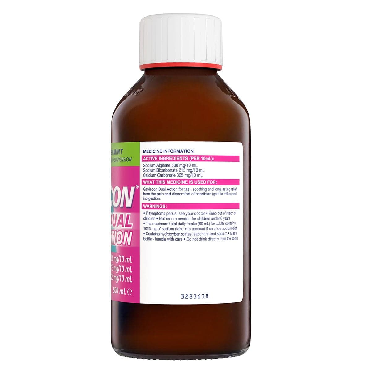Thumbnail Gaviscon Dual Action Liquid Peppermint 500ml