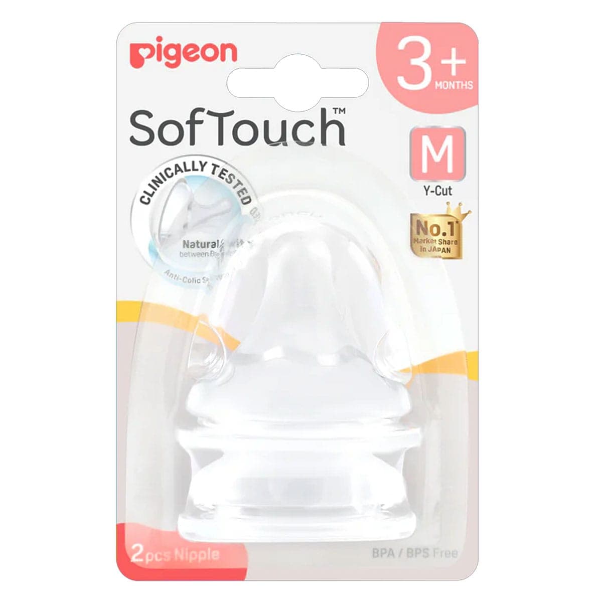 Thumbnail Pigeon SofTouch Teat (M) 2 Pack