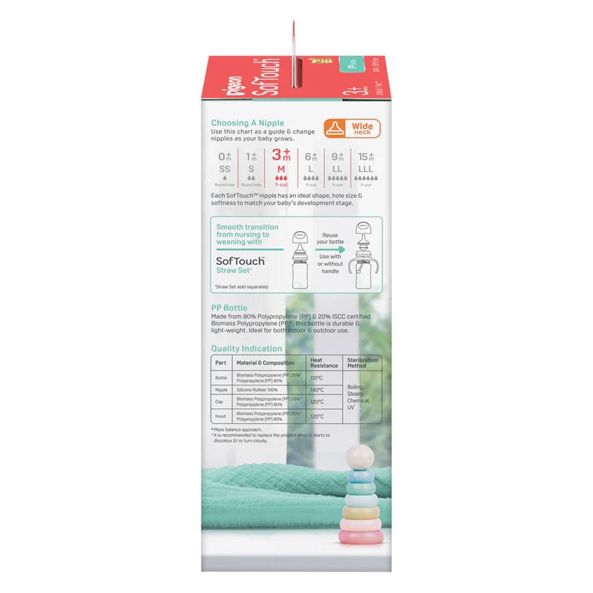 Thumbnail Pigeon SofTouch PP Baby Bottle 3+ Months 240ml