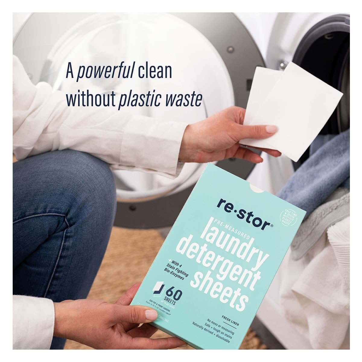 Thumbnail Restor Laundry Detergent Sheets Fresh Linen 60 Pack