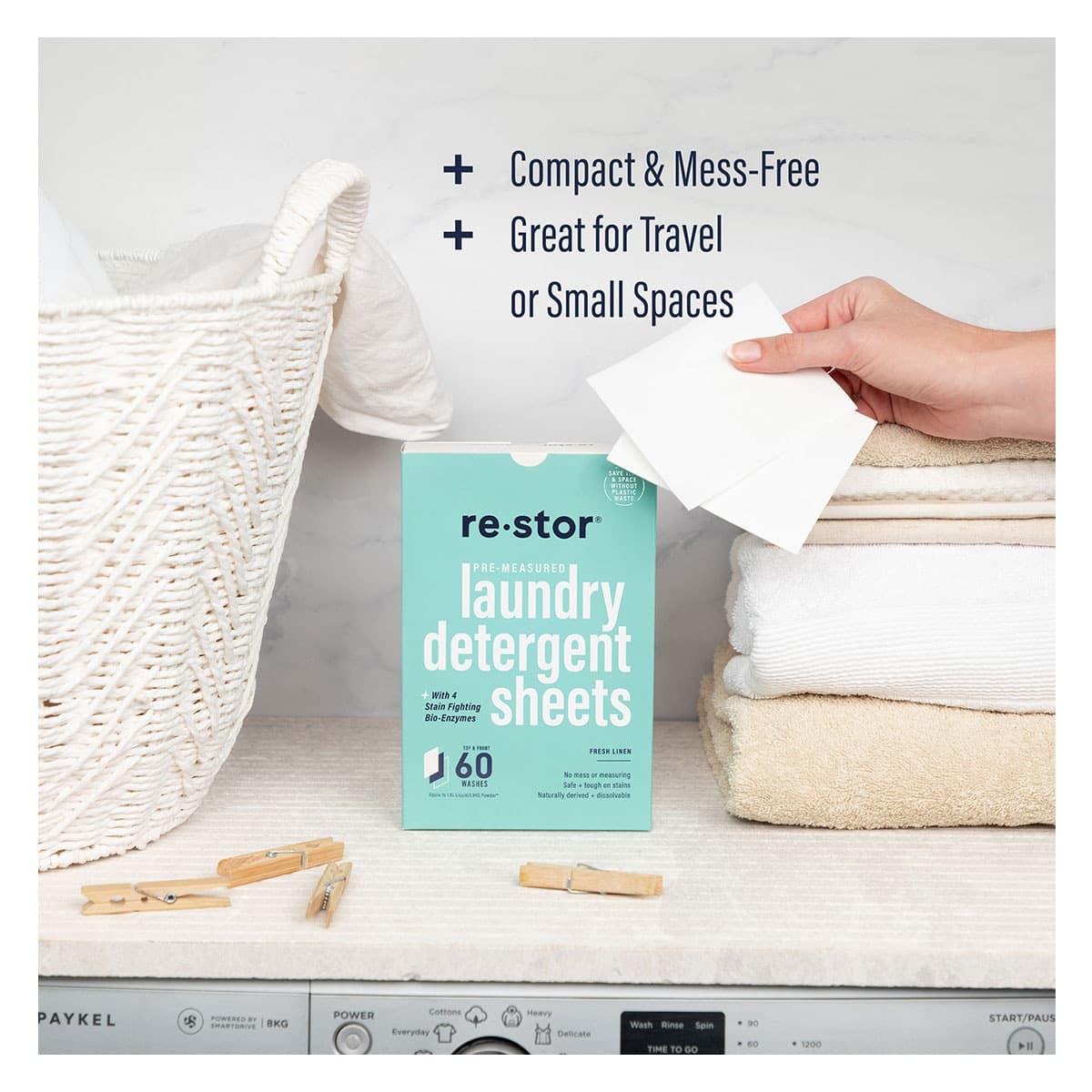 Thumbnail Restor Laundry Detergent Sheets Fresh Linen 60 Pack