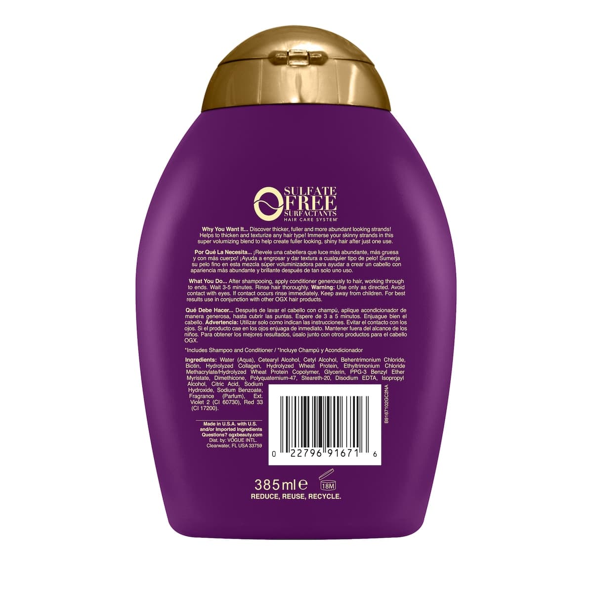 Thumbnail OGX Biotin & Collagen Conditioner 385ml