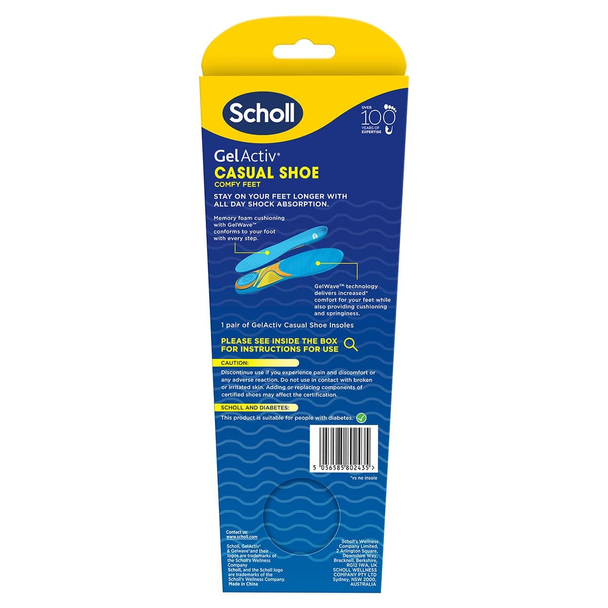 Thumbnail Scholl Gel Activ Casual Insoles Small 1 Pair